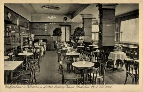 Ak Leipzig in Sachsen, Café Kaffeehaus Lutze, Kaiser Wilhelm Straße 2