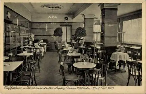 Ak Leipzig in Sachsen, Café Kaffeehaus Lutze, Kaiser Wilhelm Straße 2