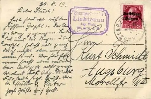 Ak Lichtenau Hauzenberg im Bayerischen Wald, Totalansicht