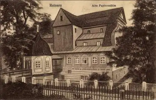 Ak Duszniki Zdrój Bad Reinerz Schlesien, Alte Papiermühle