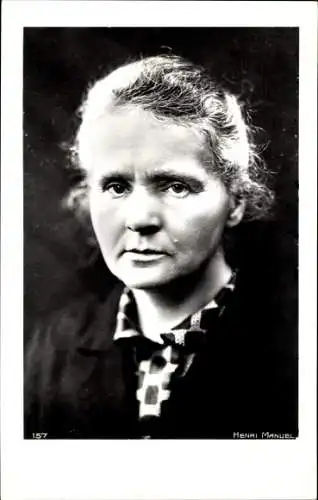 Ak Marie Skłodowska Curie, Physikerin und Chemikerin, Zweifache Nobelpreisträgerin, Radium, Polonium