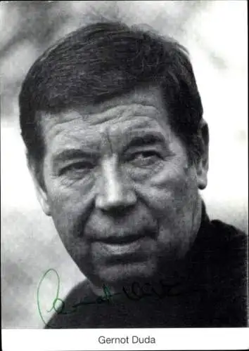 Ak Schauspieler Gernot Duda, Portrait, Autogramm