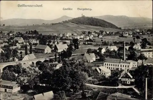 Ak Seifhennersdorf Sachsen, Panorama mit Lausche, Burgsberg