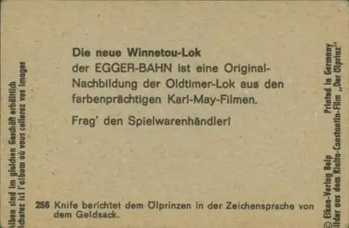 Sammelbild Karl May, Filmszene, Der Ölprinz, Nr. 256