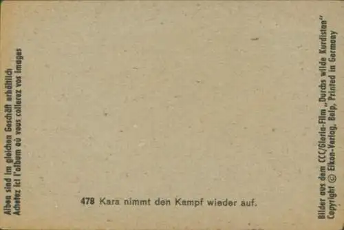 Sammelbild Karl May, Filmszene, Durchs wilde Kurdistan, Nr. 478