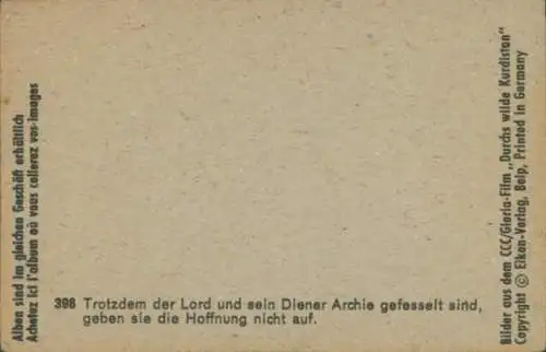 Sammelbild Karl May, Filmszene, Durchs wilde Kurdistan, Nr. 398