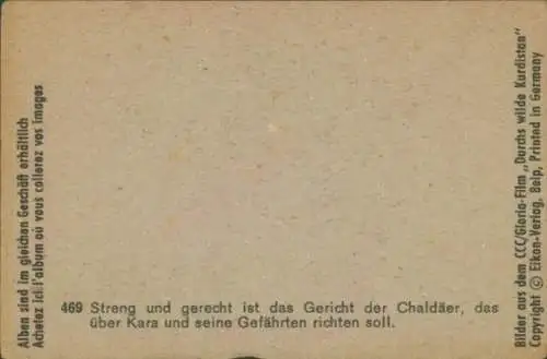 Sammelbild Karl May, Filmszene, Durchs wilde Kurdistan, Nr. 469