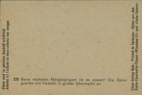 Sammelbild Karl May, Filmszene, Winnetou III, Unter Geiern, Nr. 225