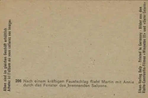 Sammelbild Karl May, Filmszene, Winnetou III, Unter Geiern, Nr. 206