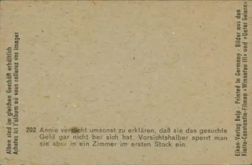 Sammelbild Karl May, Filmszene, Winnetou III, Unter Geiern, Nr. 202