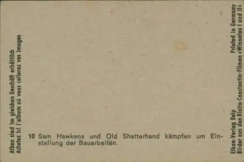 Sammelbild Karl May, Filmszene, Winnetou I und II, Nr. 10