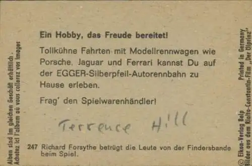 Sammelbild Karl May, Filmszene, Der Ölprinz, Nr. 247, Terrence Hill