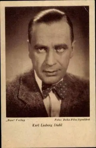Ak Schauspieler Karl Ludwig Diehl, Portrait