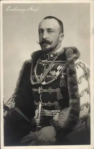 Ak Erzherzog Josef, Portrait in Husarenuniform, Orden