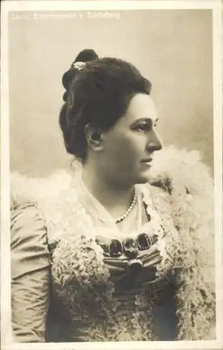 Ak Erbprinzessin Lucie von Schönburg-Waldenburg, geborene zu Sayn-Wittgenstein-Berleburg, Portrait