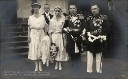 Ak Hochzeit Alix von Sachsen mit Prinz Franz Josef von Hohenzollern-Sigmaringen