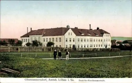 Ak Obercunnersdorf Kottmar in der Oberlausitz, Bezirks-Siechenanstalt