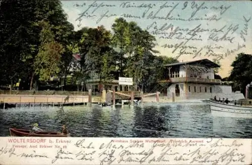 Ak Woltersdorf bei Berlin, Wirtshaus Schloss Woltersdorf