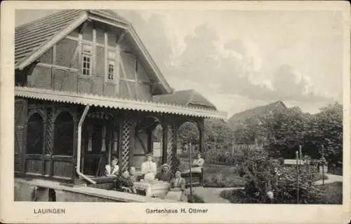 Ak Lauingen an der Donau Schwäbische Alb, Gartenhaus