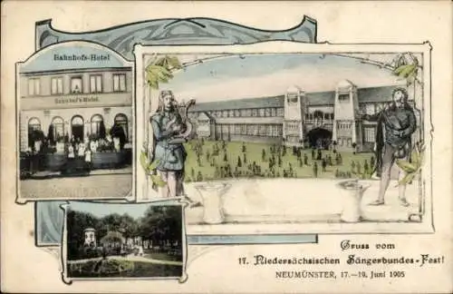 Ak Neumünster in Holstein, 17. Niedersächsisches Sängerbundes-Fest 1905