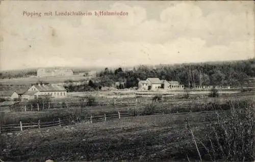 Ak Pipping Holzminden an der Weser, Ortsansicht mit Landschulheim