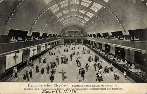 Ak Hannover in Niedersachsen, Hannoverscher Eispalast, Etablissement, Goethestraße 41