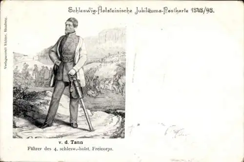 Ak Schleswig-Holsteinische Jubiläums-Postkarte 1898, Von der Tann