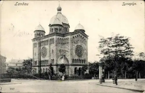 Judaika Ak Landau in der Pfalz, Synagoge