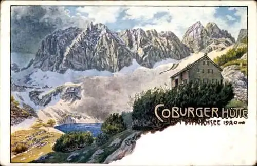 Künstler Litho Ehrwald in Tirol, Coburger Hütte