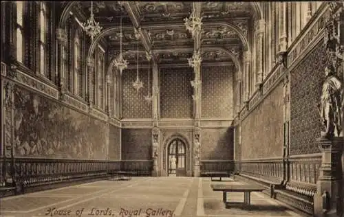 Ak City of Westminster London England, House of Lords, Royal Gallery