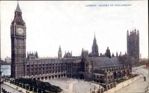 Ak City of Westminster London England, Die Houses of Parliament