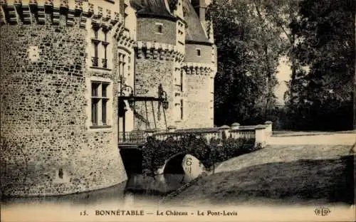 Ak Bonnétable Sarthe, Schloss, Pont-Levis