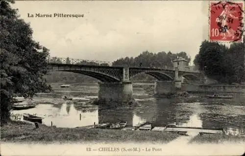 Ak Chelles Seine et Marne, Brücke