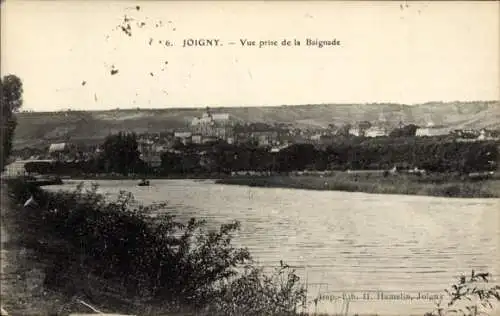 Ak Joigny Yonne, Vue prise de la Baignade