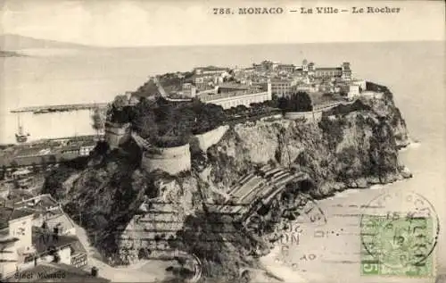 Ak Monaco, La Ville, Le Rocher