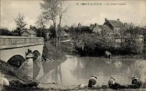 Ak Cercy la Tour Nièvre, Pont Canot