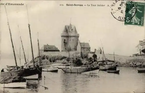 Ak Saint Servan Saint Malo Ille de Vilaine Bretagne, Tour Solidor
