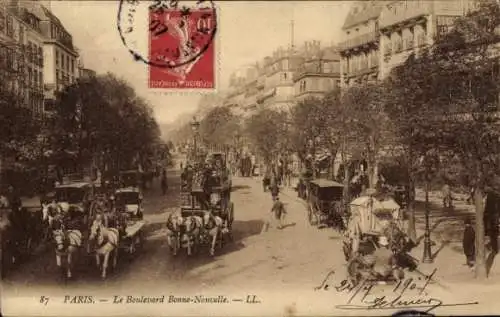 Ak Bourse de Paris II, Boulevard de Bonne Nouvelle