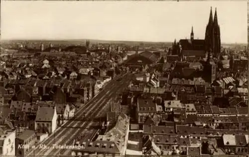 Ak Köln am Rhein, Gesamtansicht, Dom