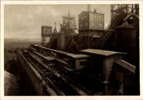 Ak Borbeck Essen im Ruhrgebiet, Friedr. Krupp, Hochofenwerk, Erzbunker