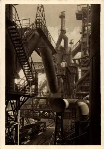 Ak Borbeck Mitte Essen im Ruhrgebiet, Friedrich Krupp Hochofenwerk, Hochofen I und II 1927