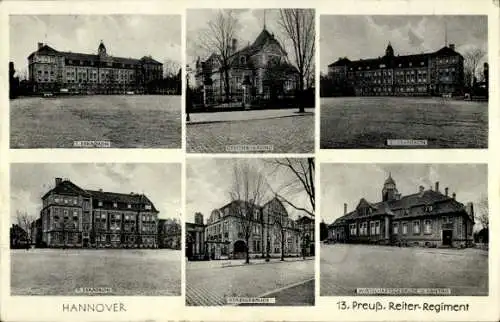 Ak Hannover in Niedersachsen, 13. Preußisches Reiter Regiment, Stabsgebäude, Eskadron, Casino