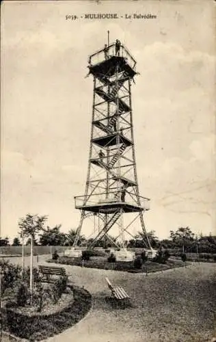 Ak Mulhouse Mülhausen Elsass Haut Rhin, Belvedere