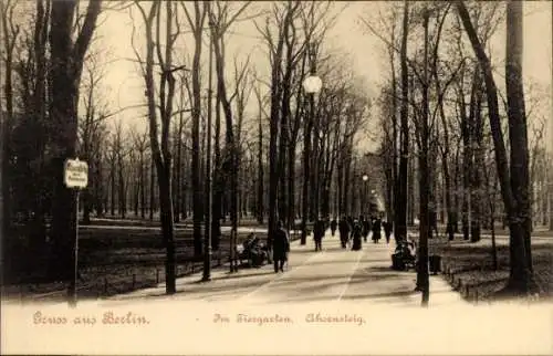 Ak Berlin Tiergarten, Im Tiergarten, Ahornsteig