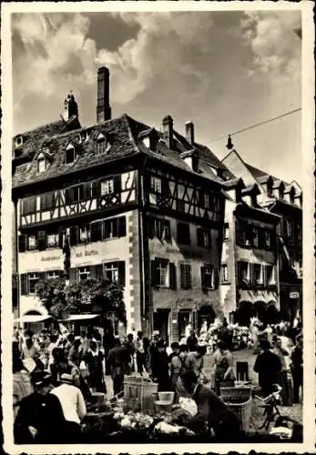 Ak Freiburg im Breisgau, Cafe und Feinbäckerei Kühnle, Münsterplatz