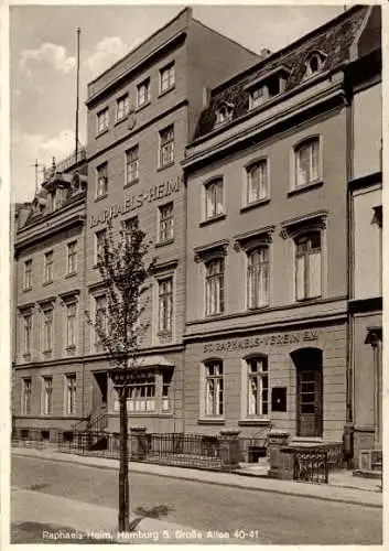 Ak Hamburg St. Georg, Außenfassade vom Raphaels Heim, Große Allee 40 - 41, St. Raphaels Verein eV