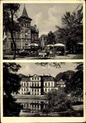 Ak Calden in Hessen, Schloss Wilhelmsthal, Gasthaus und Kaffee Lindenheim