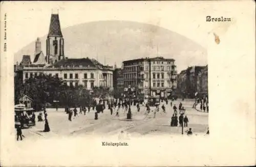 Ak Wrocław Breslau Schlesien, Königsplatz