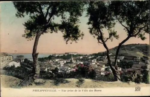 Ak Philippeville Skikda Algerien, Blick von der Villa Des Roses