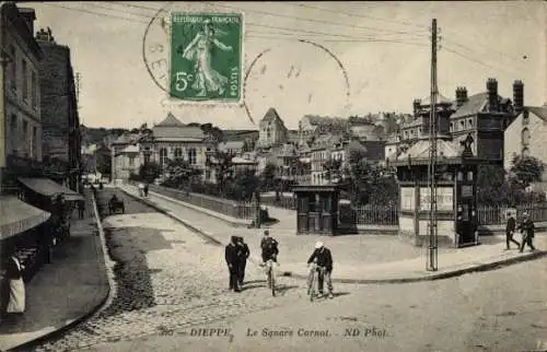 Ak Dieppe Seine Maritime, Square Carnot